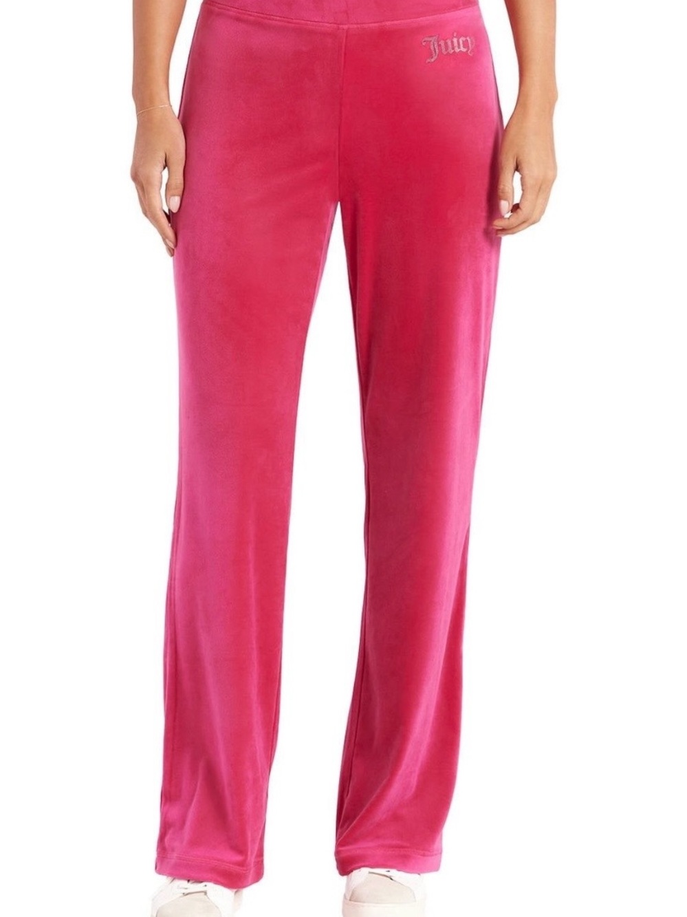 Juicy Couture Mean Girls Classic Velour Pant Rhinestone Logo Velour Track LG